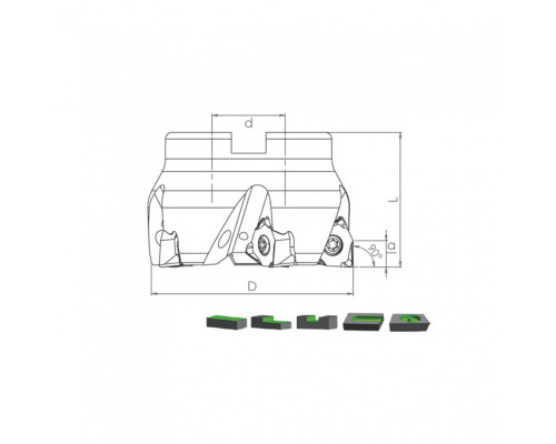 Корпус фрезы TK90 WNGX08 D100 A32 Z08-H