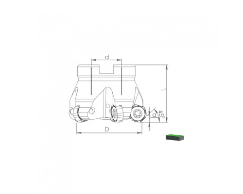 Корпус фрезы TK45 HNKX06 D50 A22 Z05-H