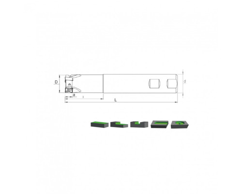 Корпус фрезы ST90 LN10 D20 W20 L150 Z02