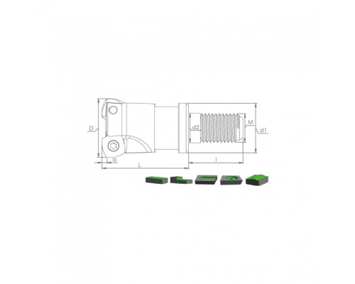 Корпус фрезы MHT ZD09 D25 M12 L35 Z02-H