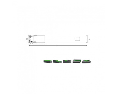 Корпус фрезы ST90 XN04 D17 W16 L150 Z02-H