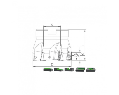 Корпус фрезы TK90 APKT11 D40 A16 Z05-H