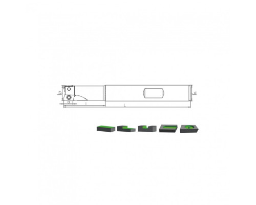 Корпус фрезы ST90 AX06 D10 W10 L120 Z02-H