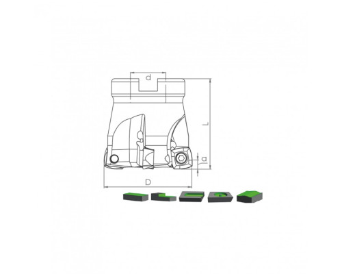 Корпус фрезы HTK SDMT12 D50 A22 Z04-H