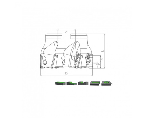 Корпус фрезы TK90 BD17 D40 A16 Z04-H