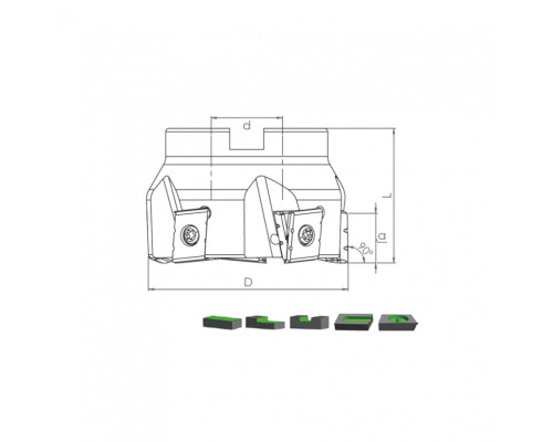 Корпус фрезы TK90 LNKT15 D125 B40 Z08