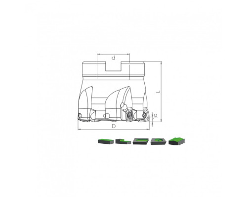 Корпус фрезы HTK SPKT08 D50 A22 Z05-H