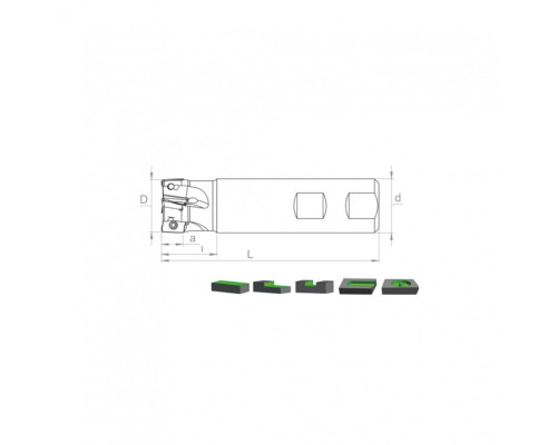 Корпус фрезы ST90 AP10 D12 W16 L120 Z01