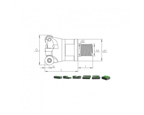Корпус фрезы MT RD08 D16 M08 L25 Z02-H
