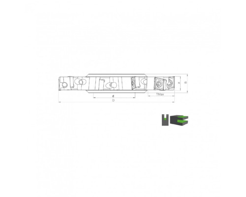 Корпус фрезы BSDF CC09 D80x14 d27 Z08 T17.5