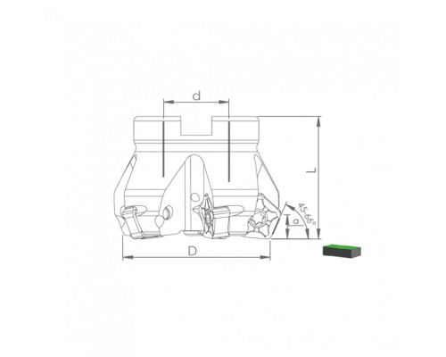 Корпус фрезы TK66 PN09 D125 B40 Z12