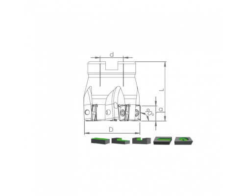 Корпус фрезы TK90 LM10 D40 A16 Z05-H