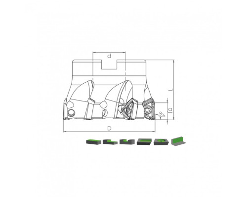 Корпус фрезы TK90 3PKT10 D40 A16 Z05-H