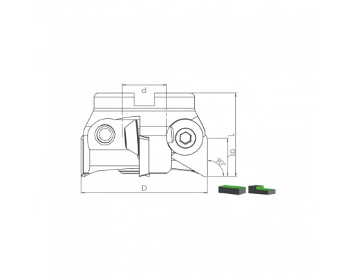Корпус фрезы TK90 TP22 D160 C40 Z08