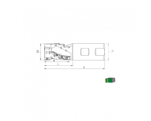 Корпус фрезы HT90 AP10 D40 L130 A32 Z18-H