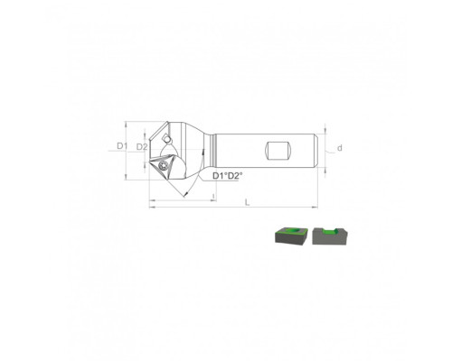 Корпус фрезы HF30 TC16 D20-35 W16 L100 Z02