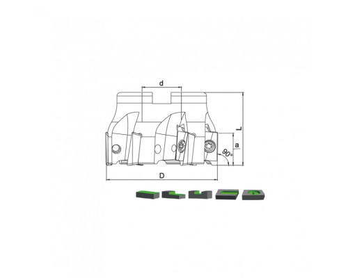 Корпус фрезы TK90 RT10 D40 A16 Z05-H