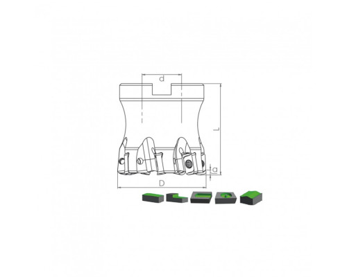 Корпус фрезы HTK LG03 D40 A16 Z05-H