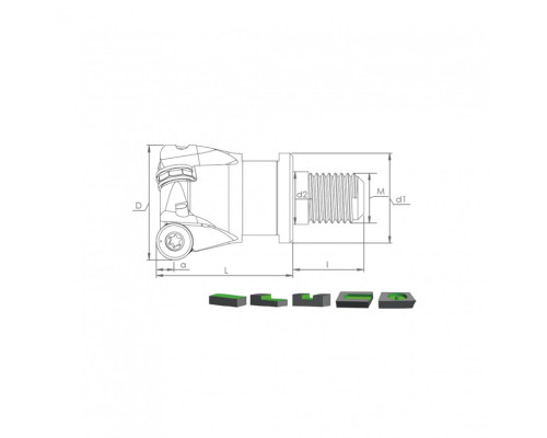 Корпус фрезы MT RN10 D32 M16 L43 Z03-H