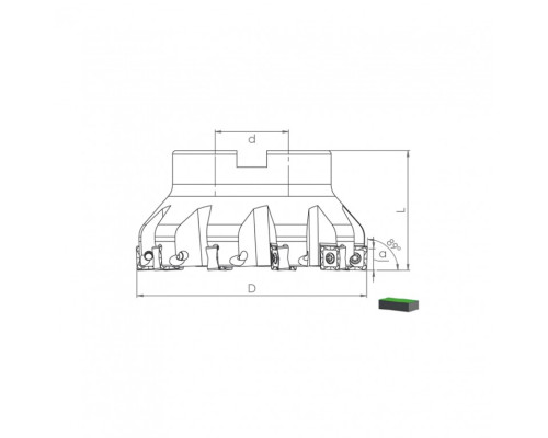 Корпус фрезы TK89 SN12 D100 A32 Z09-H