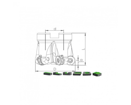 Корпус фрезы TK RN10 D40 A16 Z05-H