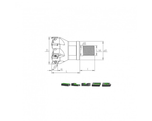 Корпус фрезы MT90 RT10 D32 M16 L43 Z05-H