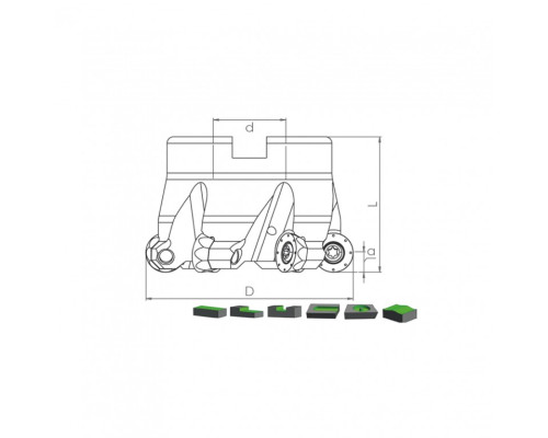 Корпус фрезы TK QP10T3 D40 A16 Z04-H