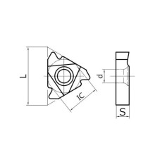 22ERV38R-0402(V)-F618 Пластина резьбовая