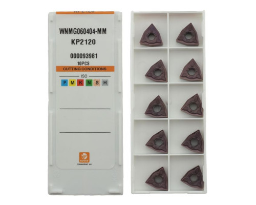 WNMG060404-MM-KP2120 Пластина токарная для нержавеющей стали, получистовая обработка для точения