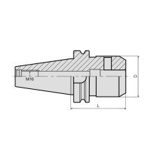 Патрон для концевых фрез с хвостовиком Weldon BT40-SLN06-060