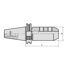 Патрон для концевых фрез с хвостовиком Weldon SK50-SLN40-120 DIN69871