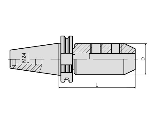 Патрон для концевых фрез с хвостовиком Weldon SK50-SLN25-080 DIN69871