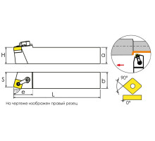 MSBNL2525M12 Резец токарный (державка) по металлу