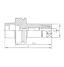 HSK63F-ER16-100-OM Фрезерный патрон для цанг ER16