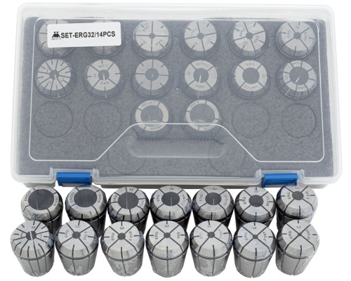 ER32G-SET-14 Набор резьбовых цанг ER32G - 14 шт.