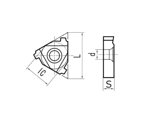 22ER-5BUT75 DM215 Пластина резьбовая твердосплавная, API Buttress 5B