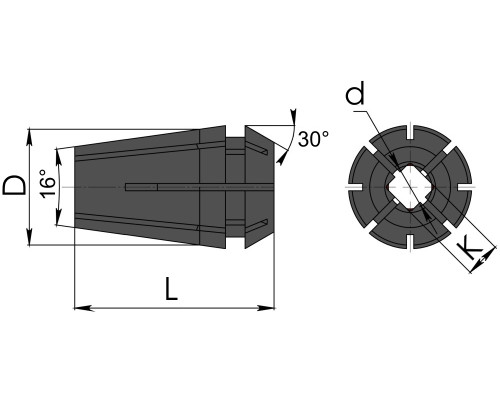 Цанга для метчика ER20G-M2-2,8-2,1