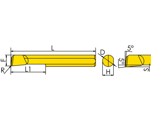 PSBTR2-6L-R0.1 TiAlN Мини-резец для продольного растачивания