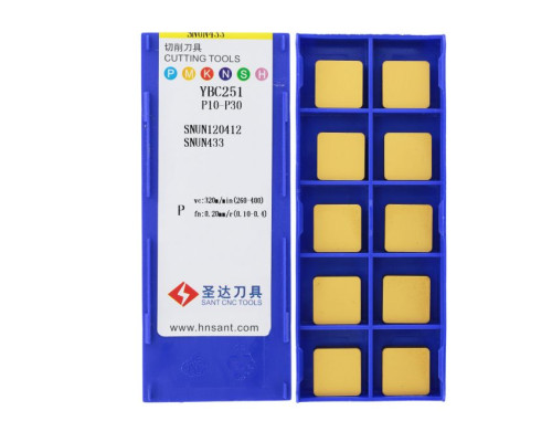 SNUN120412-YBC251 Пластина токарная для стали, черновая обработка для точения