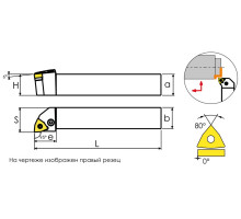 PWLNL2525M06 Державка проходная для наружного точения