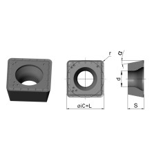 QCMT 050204-CM Сменная пластина для корпусных сверл