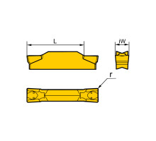 ZTHD0504-MG-HR52522 Пластина отрезная, канавочная