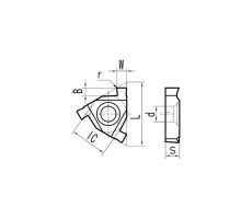 T16N-050-PM125 Пластина отрезная, канавочная