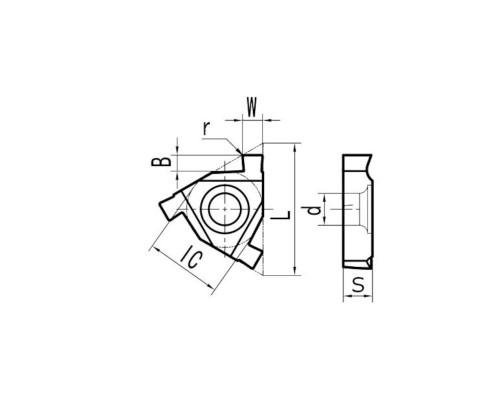 T16E-250-PM125 Пластина отрезная, канавочная