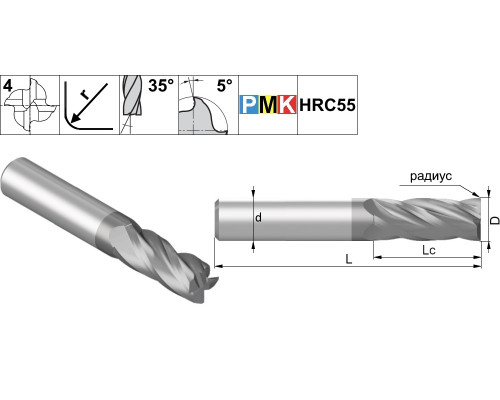 CNCINS PMK23.z4.16.50.140.35.R10 TiAlN