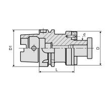 Оправка для насадных фрез HSK63A-FMB16-050