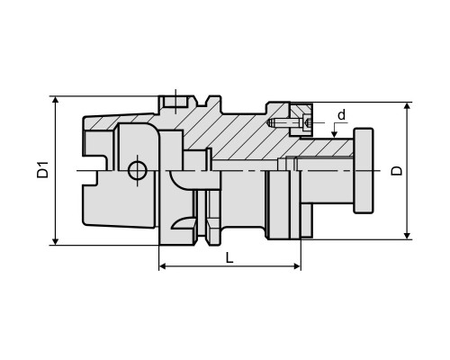 HSK63A-FMB27-060 фрезерный патрон для насадных фрез