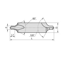 2317-0020 Сверло центровочное d= 6,3 мм, Тип B