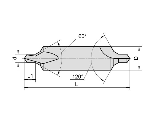 2317-0012 Сверло центровочное d= 1,0 мм, Тип B