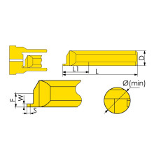 MFR-5-B0.75-L15-JF610M Мини-резец для обработки торцевых канавок